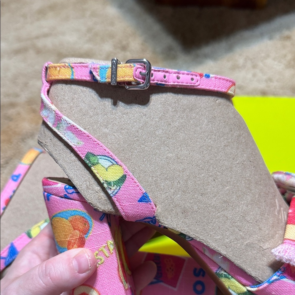 Gianni Bini Pink Multicolor Platform Shoes - Picture 6 of 7